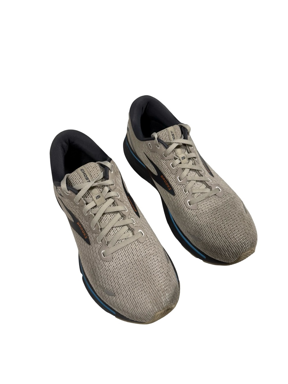 Brooks Ghost 15 Mens 10 D Running Shoes DNA Loft Road Trainer Beige 1103931D141